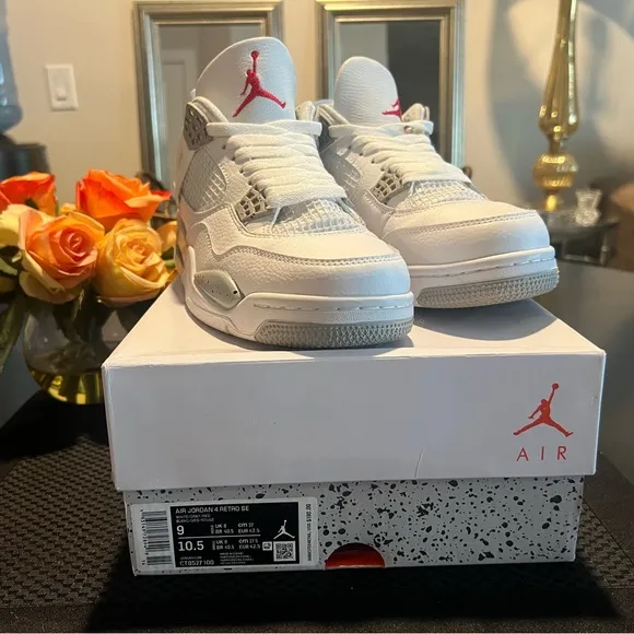 Air 4 Retro White Sneakers