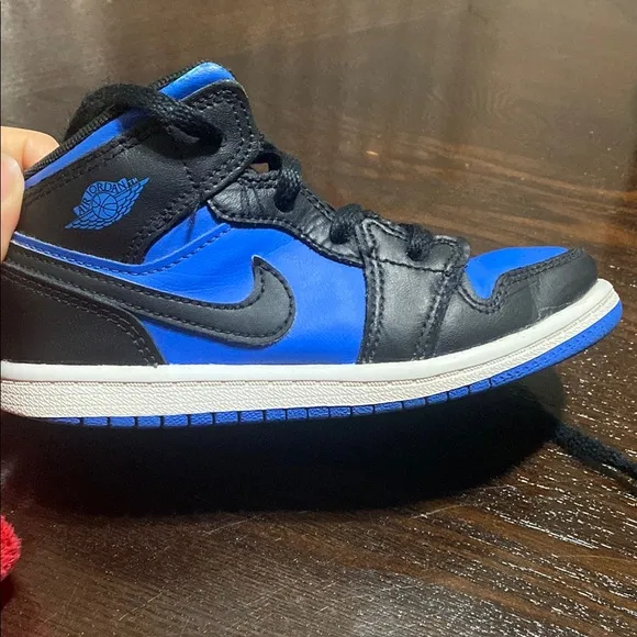 Air Jordan 1 Black and Blue Sneakers size 10