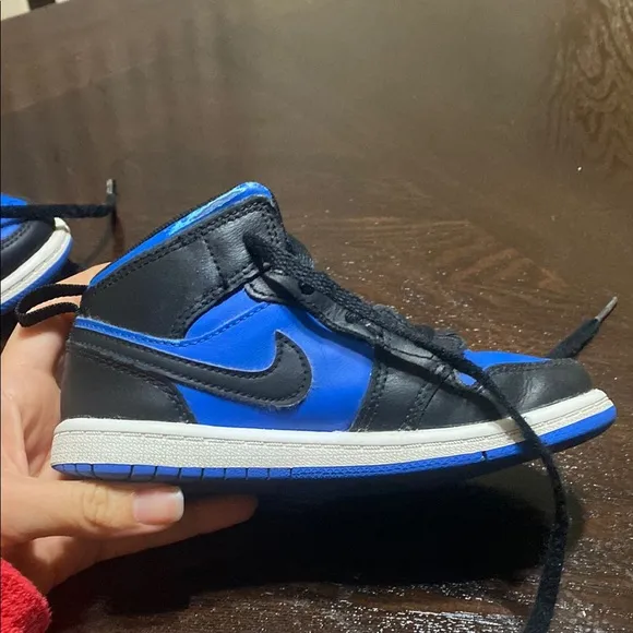 Air Jordan 1 Black and Blue Sneakers size 10