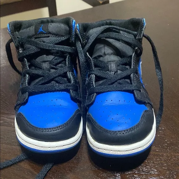 Air Jordan 1 Black and Blue Sneakers size 10