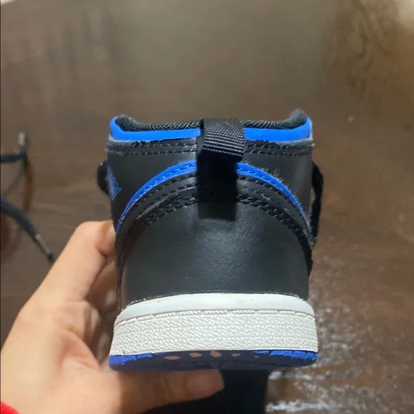 Air Jordan 1 Black and Blue Sneakers size 10