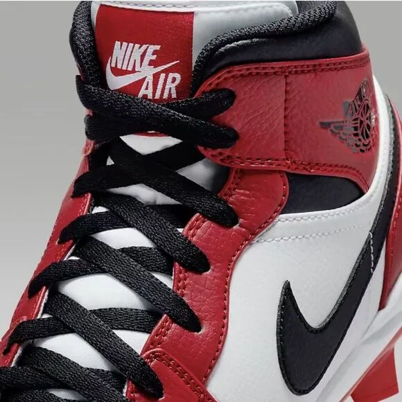Air Jordan 1 High Retro MCS Chicago Red White Black Baseball Cleats Mens 13