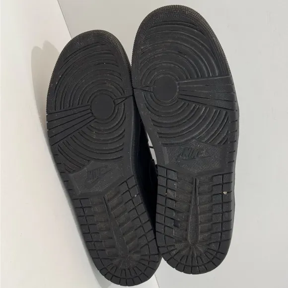 Air Jordan 1 Mid &quot;TRIPLE BLACK&quot; 554724 093 Men’s Sneakers -10.5