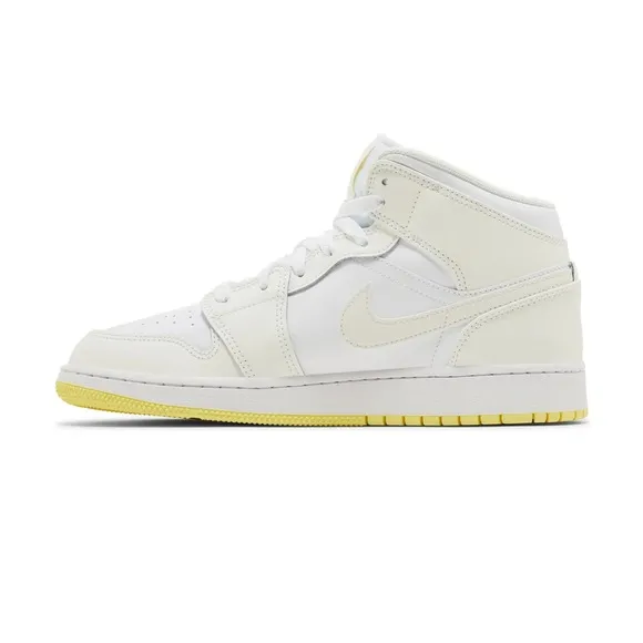 Air Jordan 1 Mid GS 'Sail Light Laser yellow