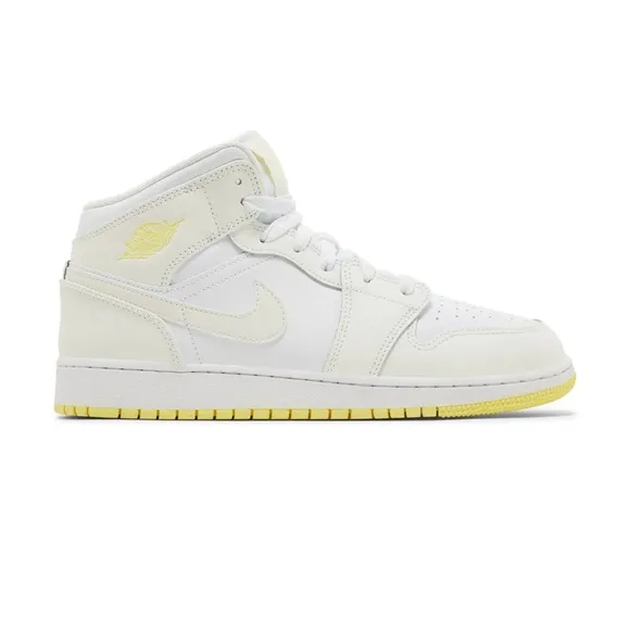 Air Jordan 1 Mid GS 'Sail Light Laser yellow