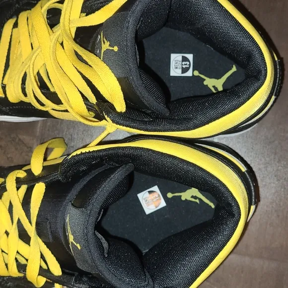 Air Jordan 1 Phat 'Black Speed Yellow'Nike Black, Yellow And Grey Sneakers