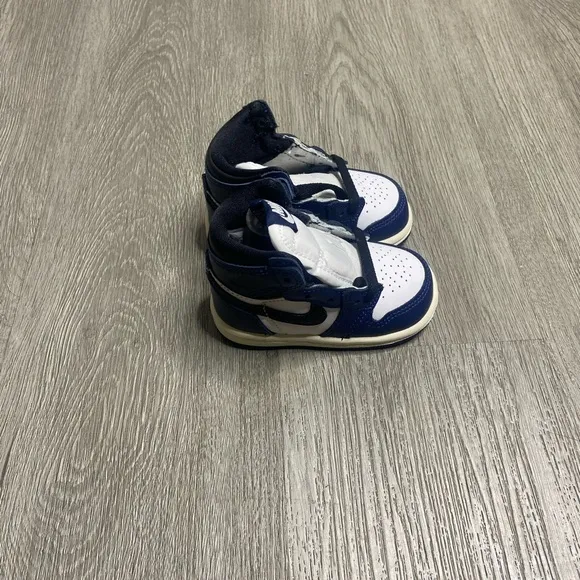 Air Jordan 1 Retro Hi OG Midnight Navy TD Boys Shoe Size 3c Blue FD1413-401