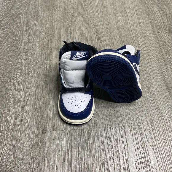 Air Jordan 1 Retro Hi OG Midnight Navy TD Boys Shoe Size 3c Blue FD1413-401