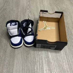 Air Jordan 1 Retro Hi OG Midnight Navy TD Boys Shoe Size 3c Blue FD1413-401
