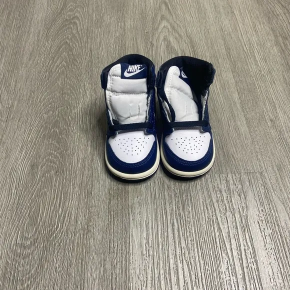 Air Jordan 1 Retro Hi OG Midnight Navy TD Boys Shoe Size 3c Blue FD1413-401