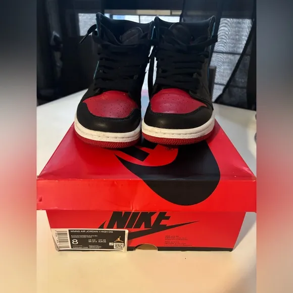 Air Jordan 1 Retro High OG Black Blue Red Sneakers