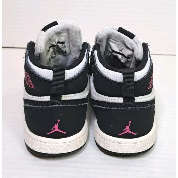 Air Jordan 1 Retro High Pure Platinum Black White 8C 705324-015 Toddler Sneakers