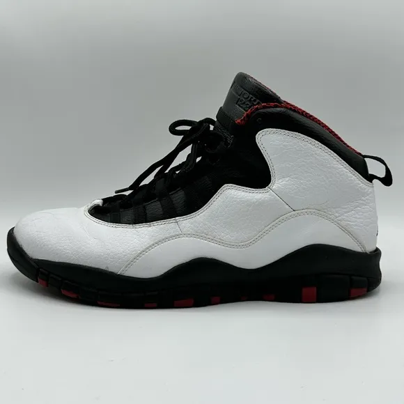 Air Jordan 10 Retro ‘Chicago’ White Black Red Basketball Sneakers Size 11