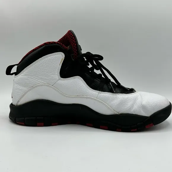 Air Jordan 10 Retro ‘Chicago’ White Black Red Basketball Sneakers Size 11