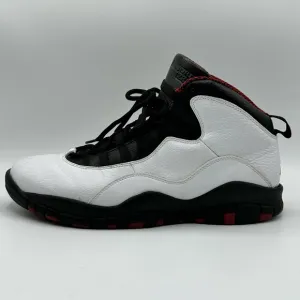 Air Jordan 10 Retro ‘Chicago’ White Black Red Basketball Sneakers Size 11