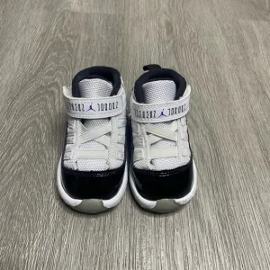 Air Jordan 11 Retro Hi OG Concord TD Shoe Size 4c Black 378040-100 Preowned