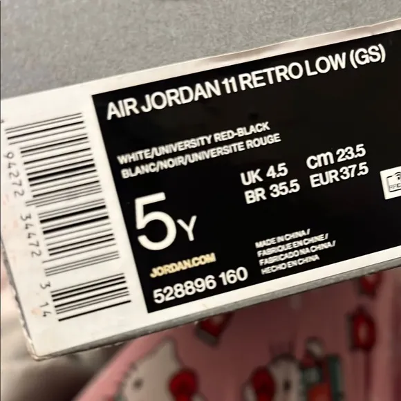 Air Jordan 11 Retro Low (GS) - White/University Red-Black