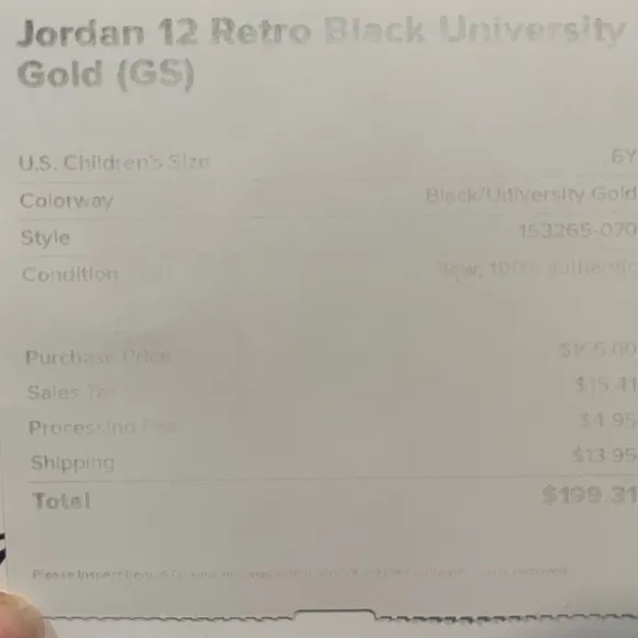 Air Jordan 12 Retro Black and Gold Sneakers