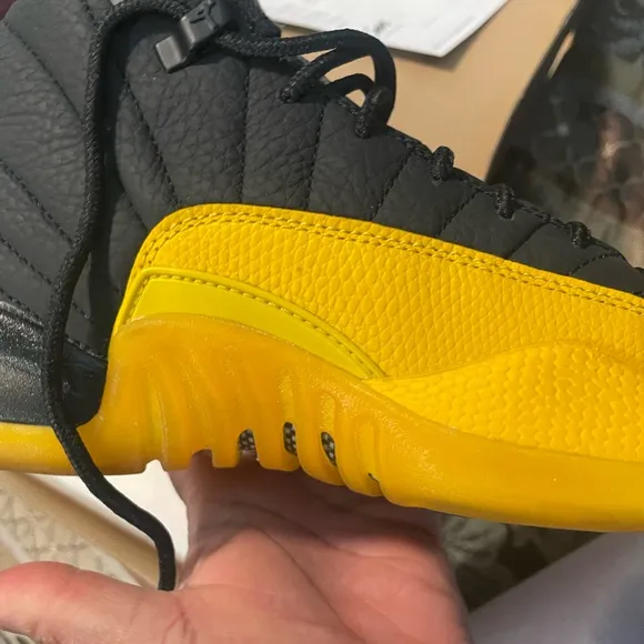 Air Jordan 12 Retro Black and Gold Sneakers