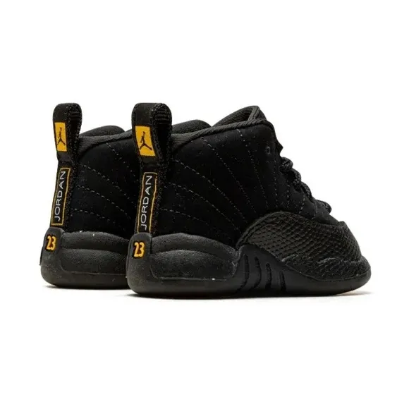 Air Jordan 12 Retro Toddler ‘Black Taxi’ Sneakers
