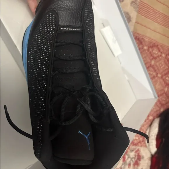 Air Jordan 13 Retro Black and Blue Sneakers