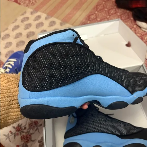 Air Jordan 13 Retro Black and Blue Sneakers