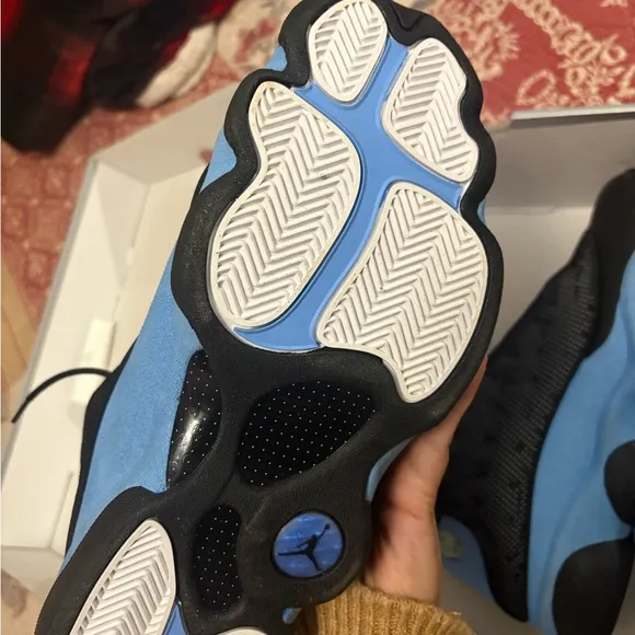 Air Jordan 13 Retro Black and Blue Sneakers