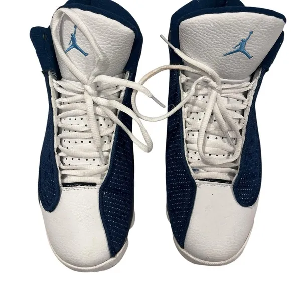 Air Jordan 13 Retro Sneakers Navy and White