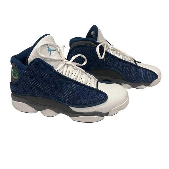 Air Jordan 13 Retro Sneakers Navy and White