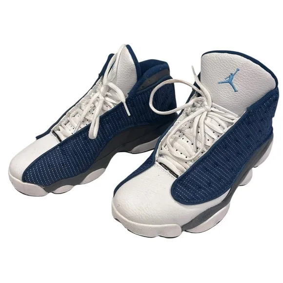 Air Jordan 13 Retro Sneakers Navy and White