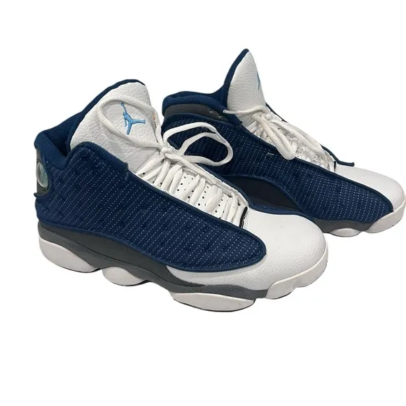 Air Jordan 13 Retro Sneakers Navy and White