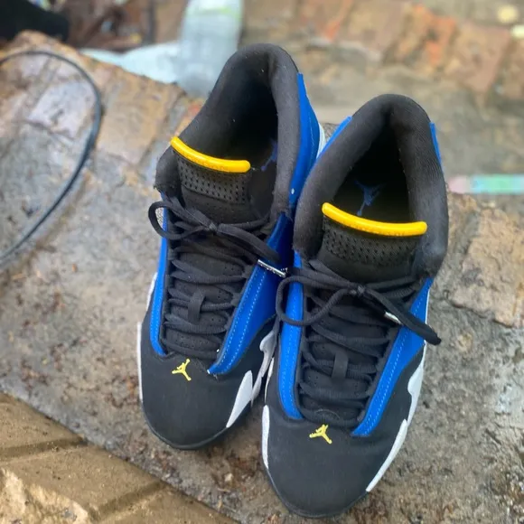 Air Jordan 14 Retro Laney Blue and Black Sneakers