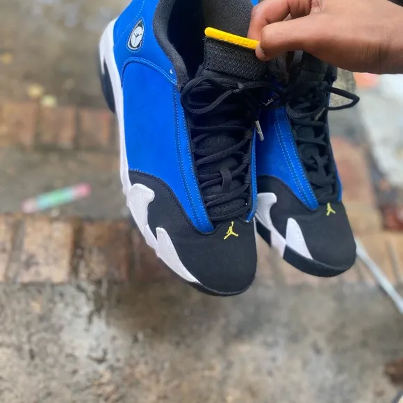 Air Jordan 14 Retro Laney Blue and Black Sneakers