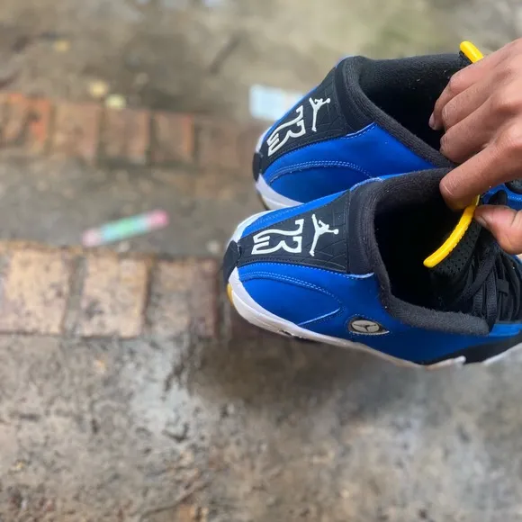 Air Jordan 14 Retro Laney Blue and Black Sneakers
