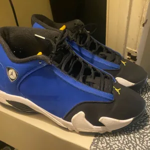 Air Jordan 14 Retro Laney Blue and Black Sneakers