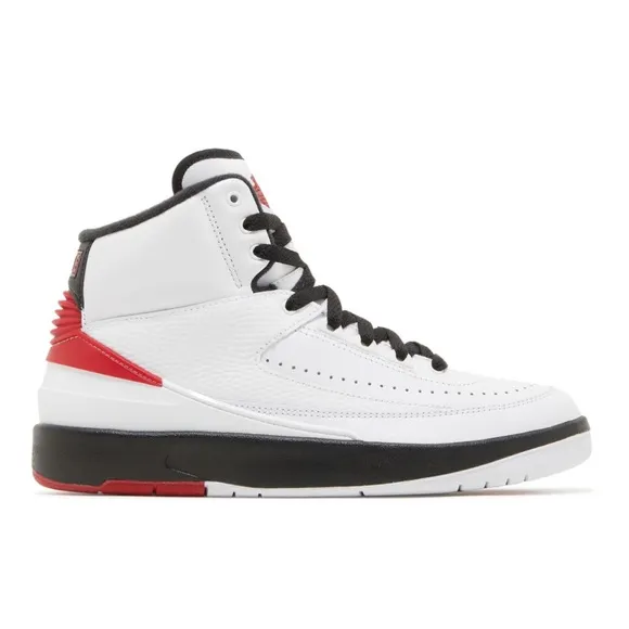 Air Jordan 2 Retro White and Red Sneakers