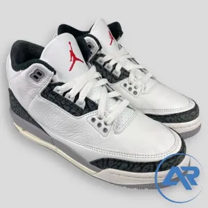 Air Jordan 3 Retro ‘Cement Grey’ White Sneakers DM0967-106 Size 6.5Y / Women 8