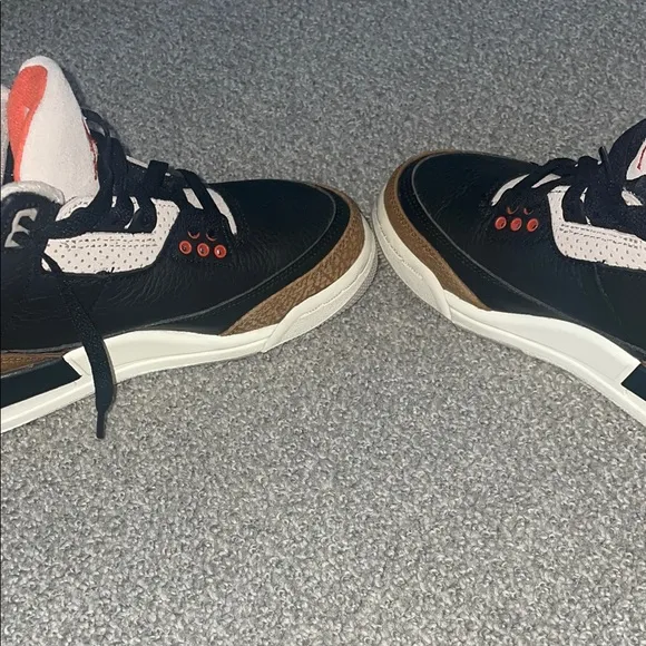Air Jordan 3 Retro GS Black and Orange Sneakers