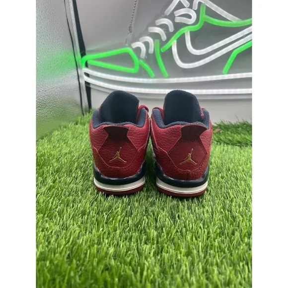 Air Jordan‎ 4 IV Retro Fiba BQ7670-617 Toddler Sneakers TD Sz 8C Red/Navy