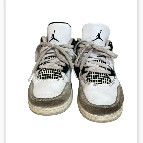 Air Jordan 4 retro military black Sneakers little kids size 12.5