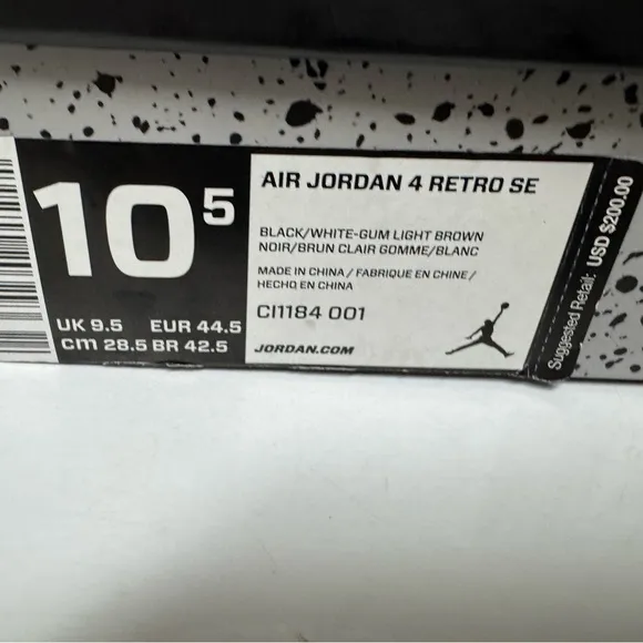 Air Jordan 4 Retro SE Black Sneakers