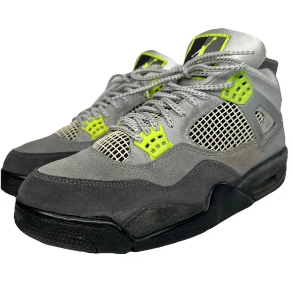 Air Jordan 4 Retro Se Neon 95 Style # CT5342-007 Men's Size 11.5 Sneakers Shoes