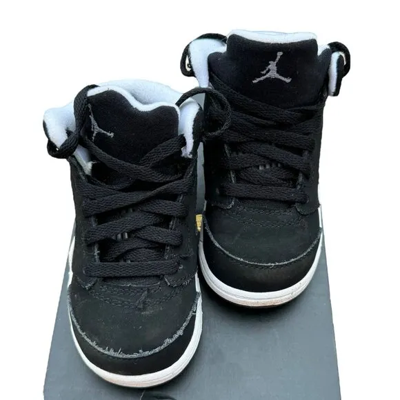 Air Jordan 5 Retro TD 6C Toddler High-Top Sneakers Moonlight Oreo Blk 440890 011