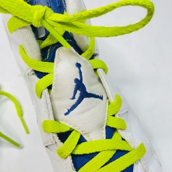 Air Jordan 6 Retro Fierce Green White Kid’s Mid-Top Basketball Athletic Sneakers