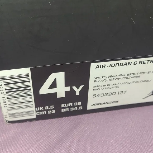 Air Jordan 6 Retro Grape Sz 4y