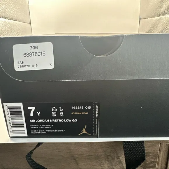 Air Jordan 6 Retro Low GQ Sneakers with Original Box, Great Condition