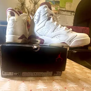 Air Jordan 6 Retro “Maroon 2015” classic sneakers with Original Box