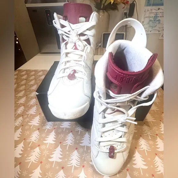 Air Jordan 6 Retro “Maroon 2015” classic sneakers with Original Box