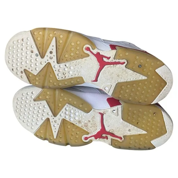 Air Jordan 6 Retro sneakers white, grey and red‎