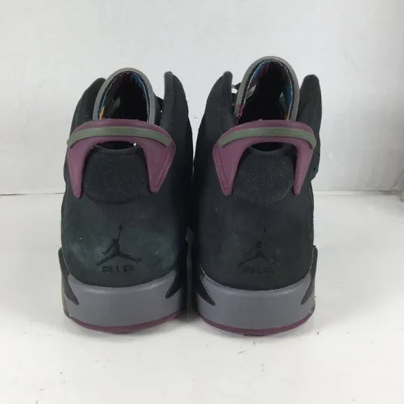 Air Jordan 6 Sneakers Retro Bordeaux Youth Size 7Y Black Gray Purple